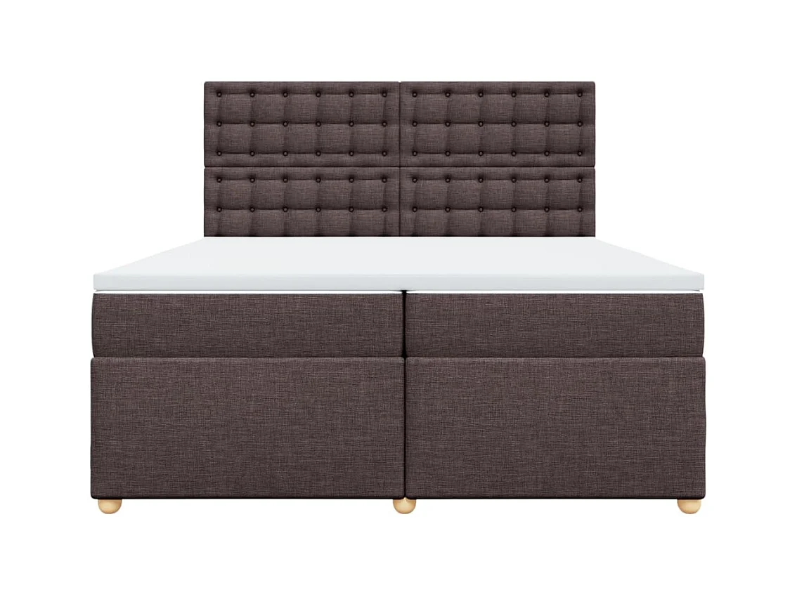 Sommier à lattes de lit avec matelas Marron foncé 200x200 cm