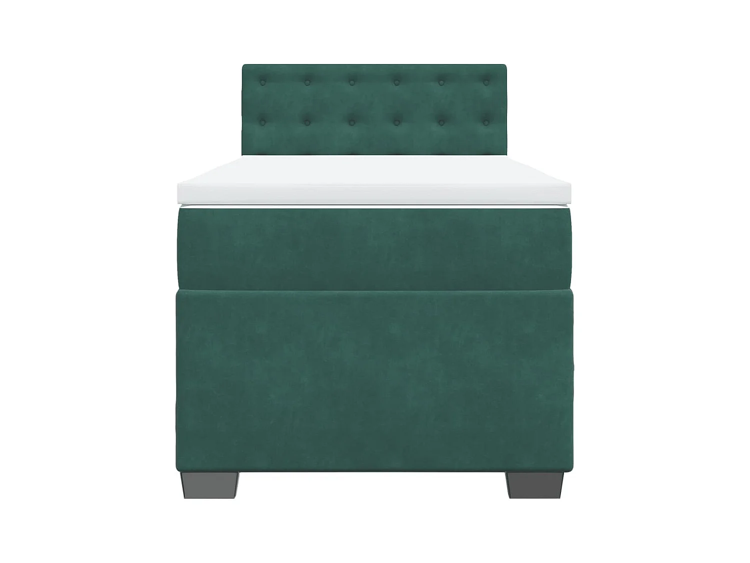 Sommier à lattes de lit avec matelas Vert foncé 90x200 cm