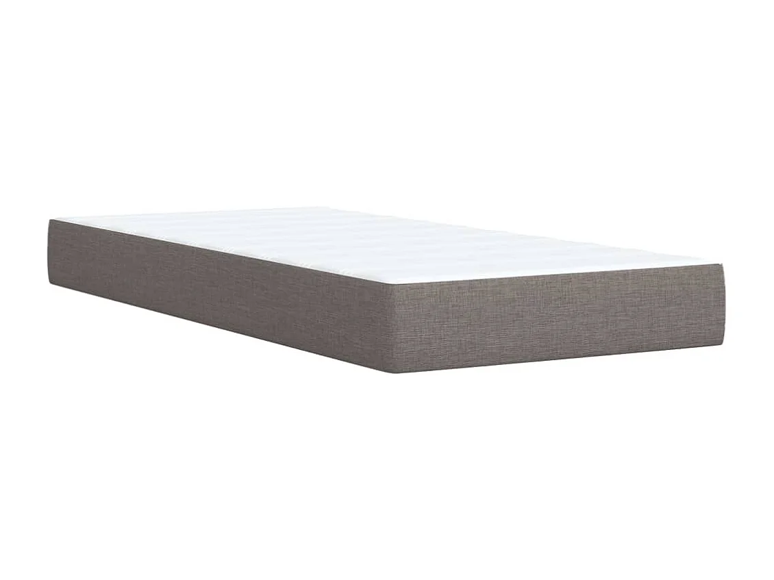 Sommier à lattes de lit avec matelas Taupe 90x200 cm Tissu