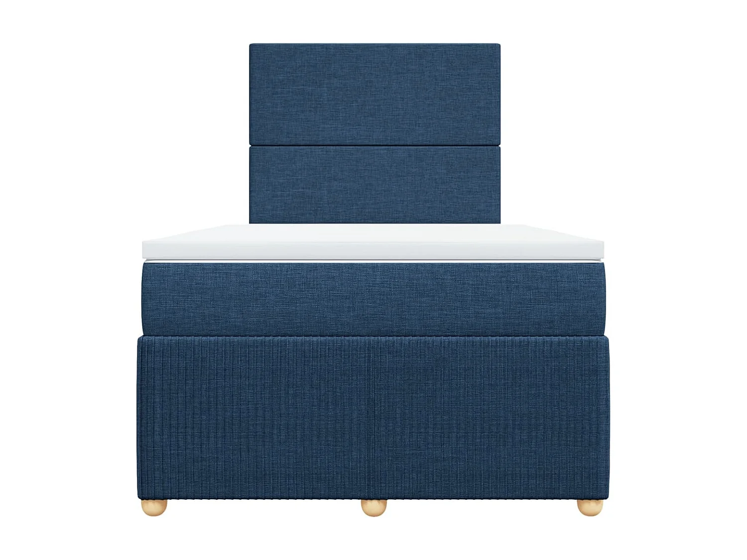 Boxspring met matras stof blauw 120x190 cm