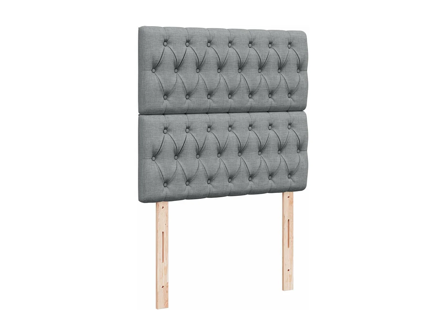 Sommier à lattes de lit avec matelas Gris clair 100x200cm Tissu