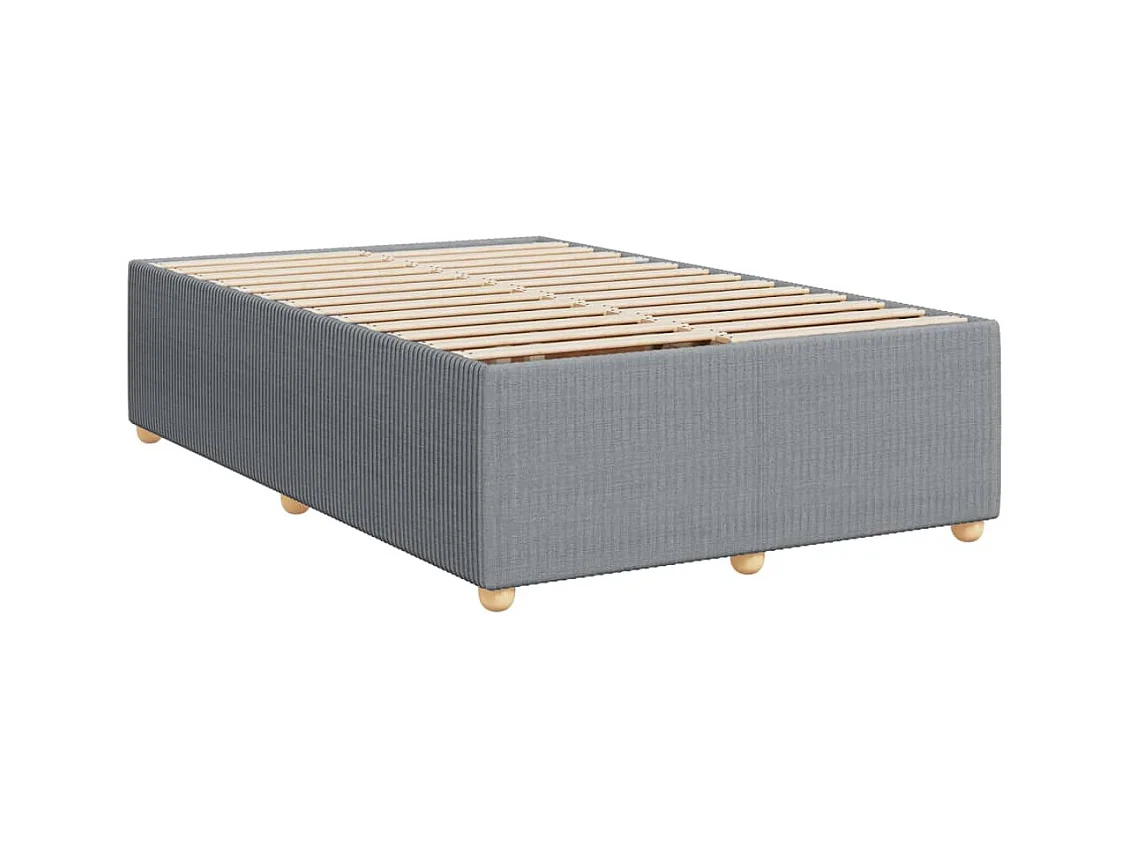 Sommier à lattes de lit et matelas gris clair 120x190 cm tissu
