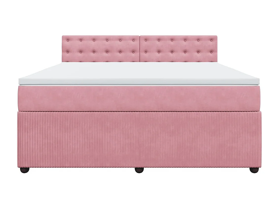 Cama com molas/colchão 180x200 cm veludo rosa