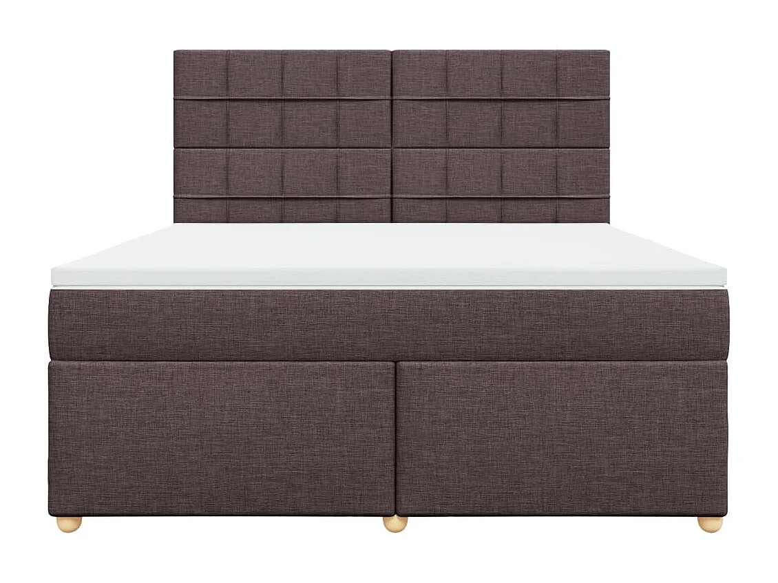 Sommier à lattes de lit avec matelas Marron foncé 180x200 cm