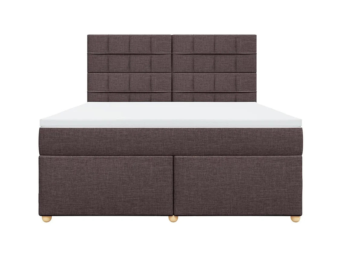 Sommier à lattes de lit avec matelas Marron foncé 180x200 cm