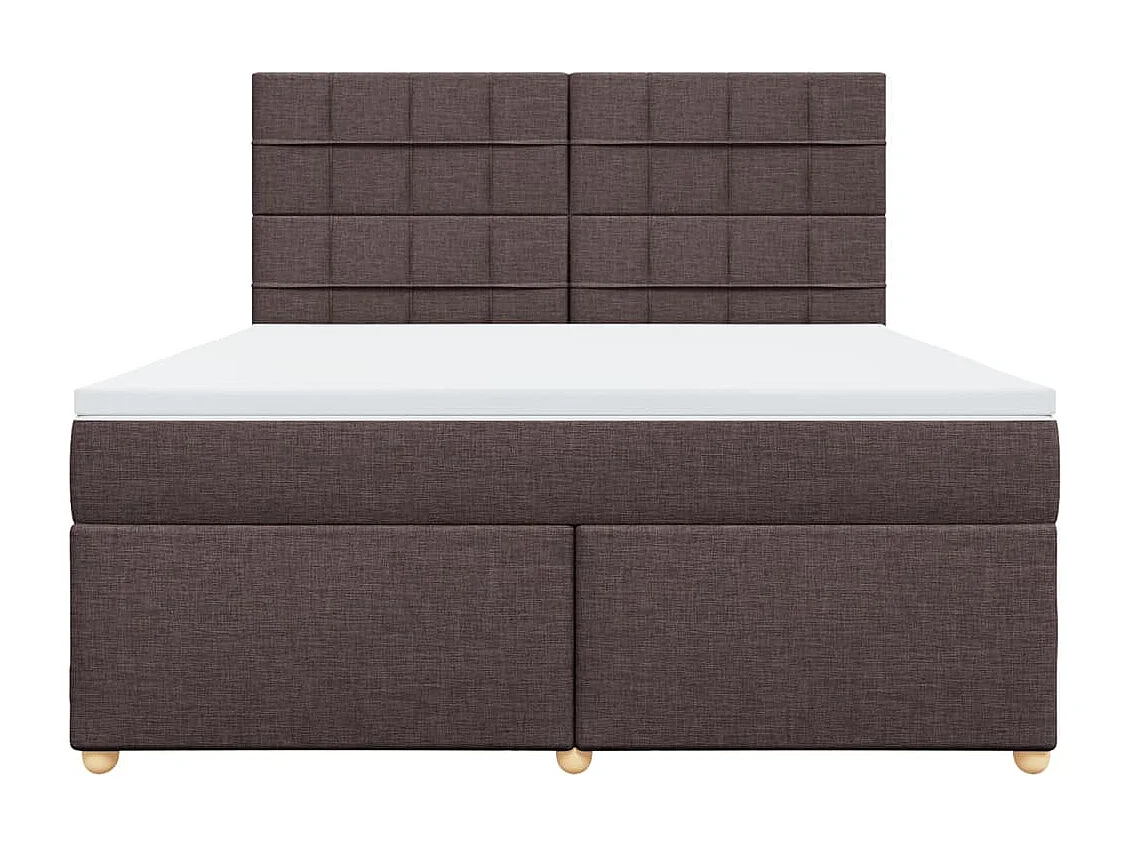 Sommier à lattes de lit avec matelas Marron foncé 180x200 cm