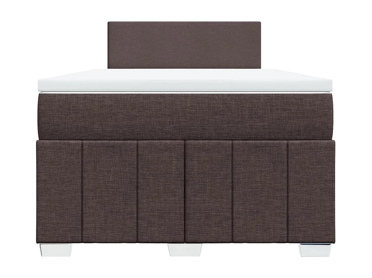 Sommier à lattes de lit avec matelas Marron foncé 120x200 cm