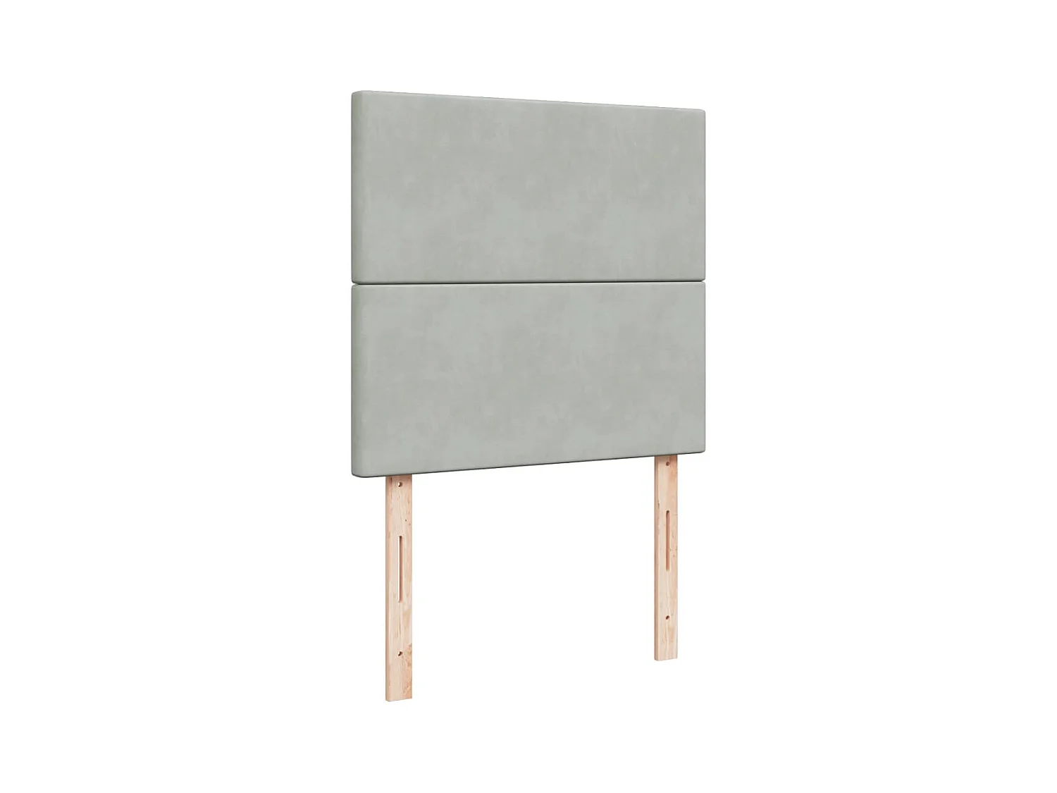 Sommier à lattes de lit et matelas Gris clair 90x200 cm Velours