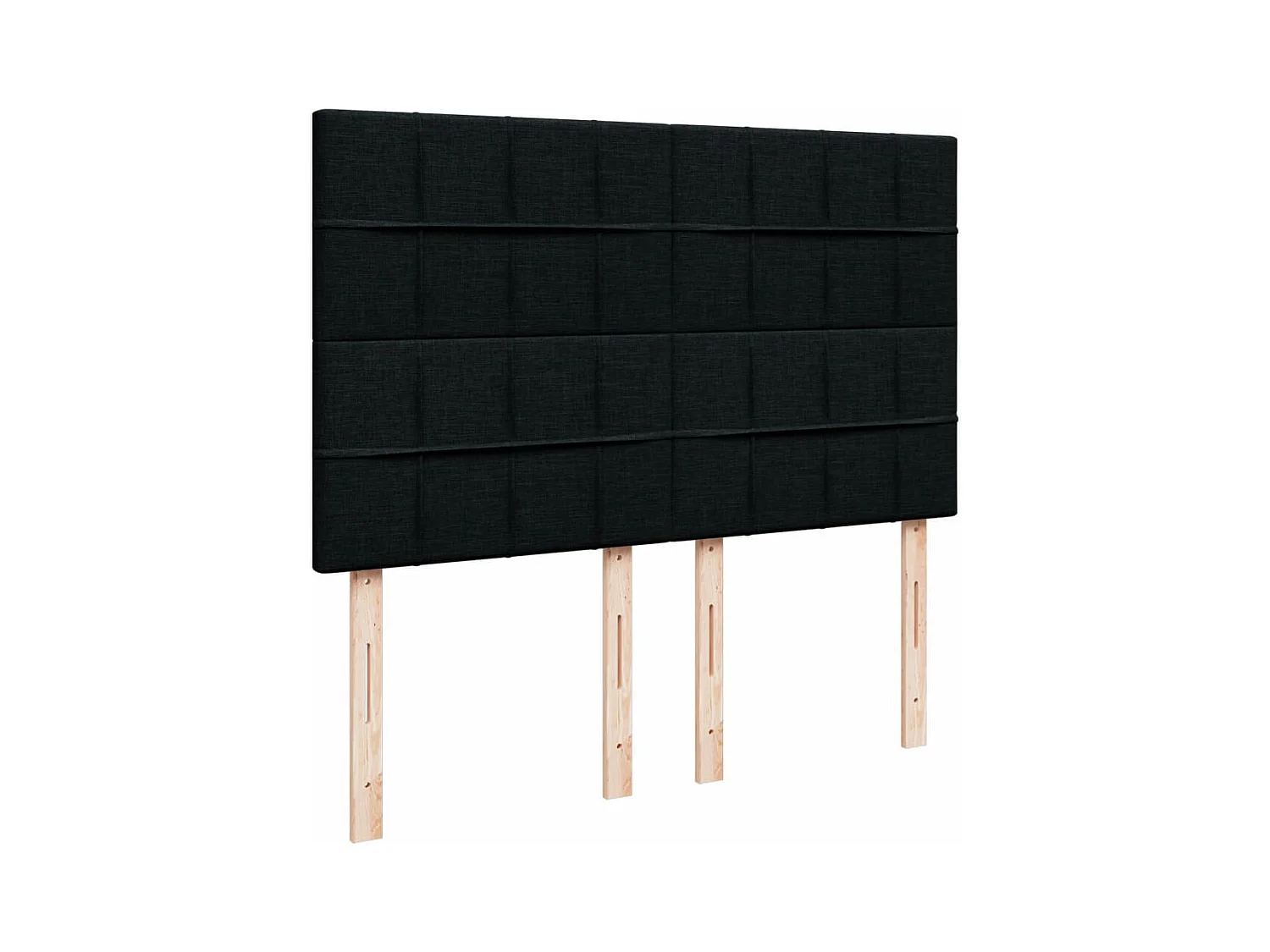 Sommier à lattes de lit avec matelas Noir 140x200 cm Tissu