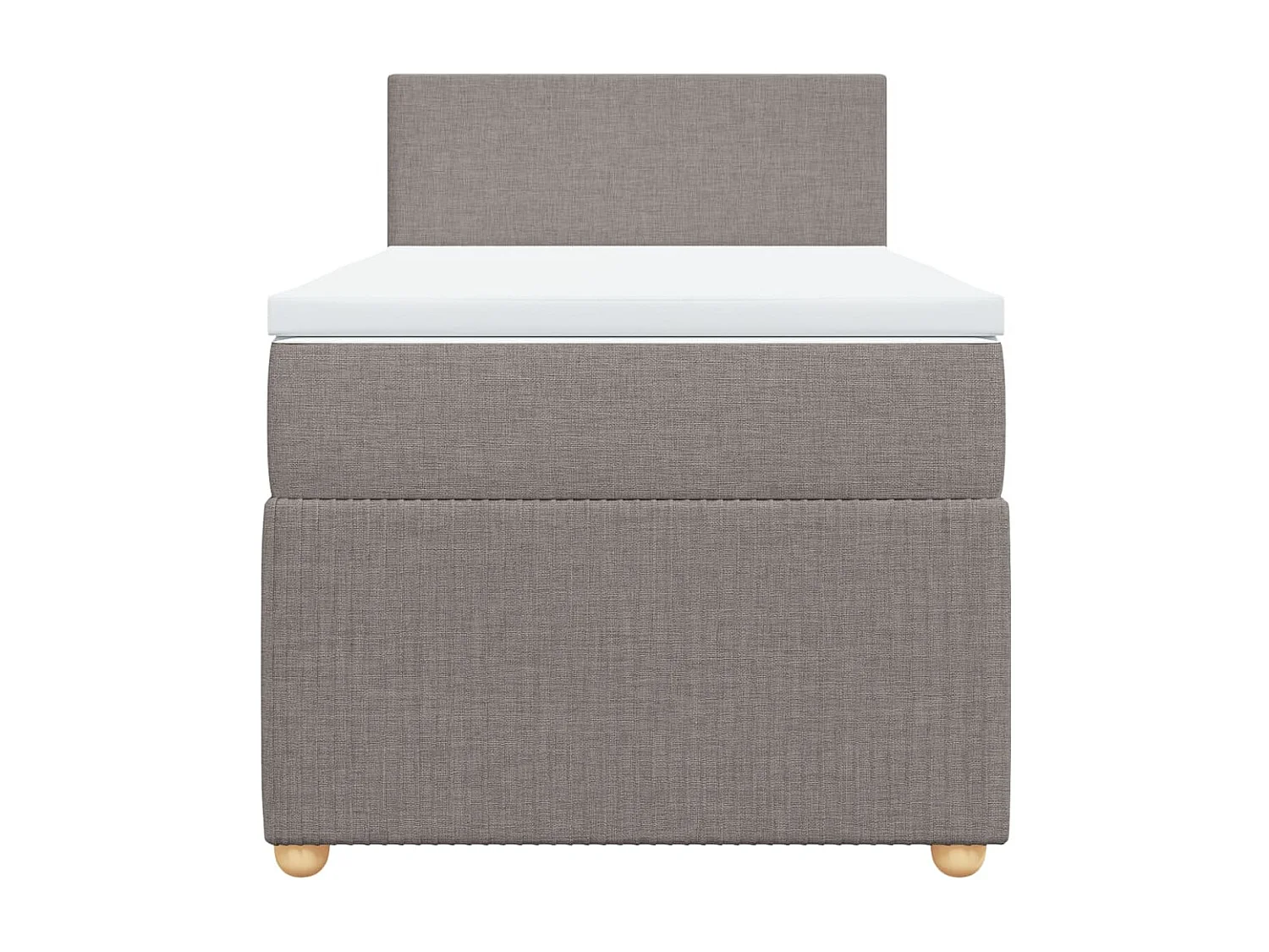 Boxspring met matras stof taupe 90x200 cm