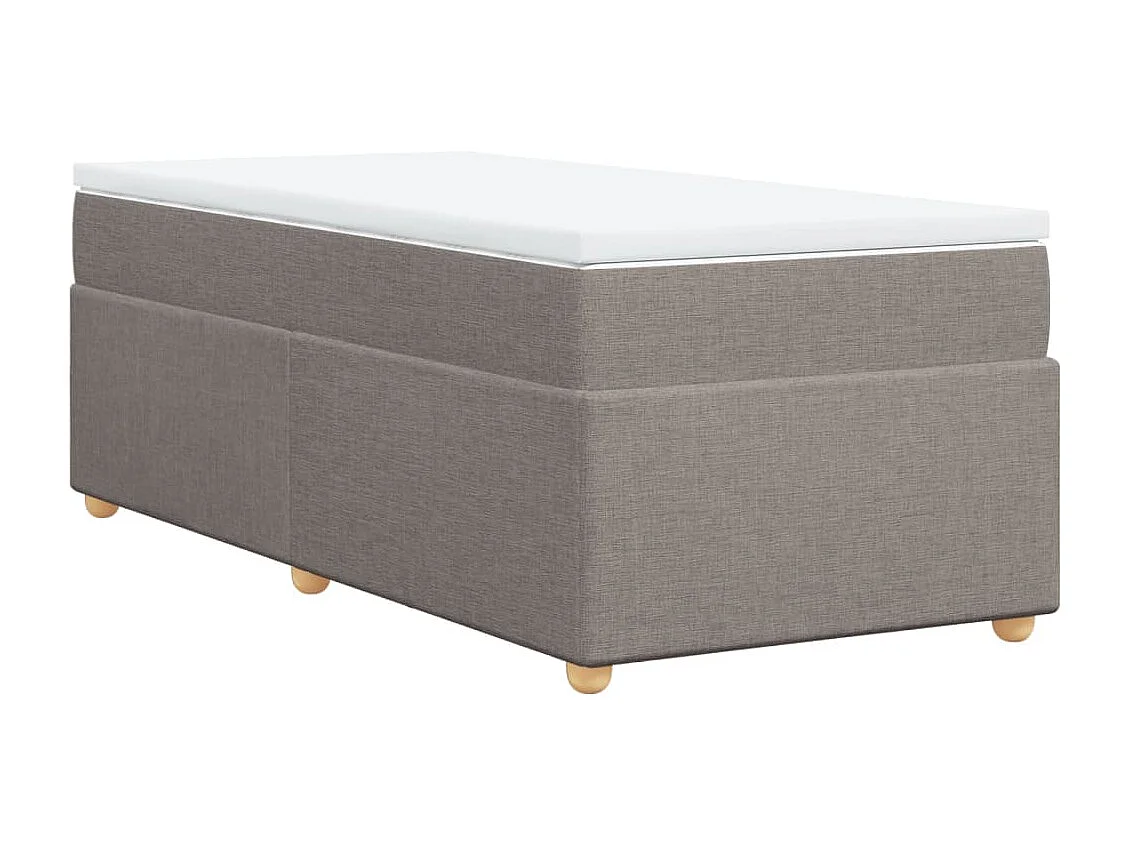 Sommier à lattes de lit avec matelas Taupe 80x200 cm Tissu