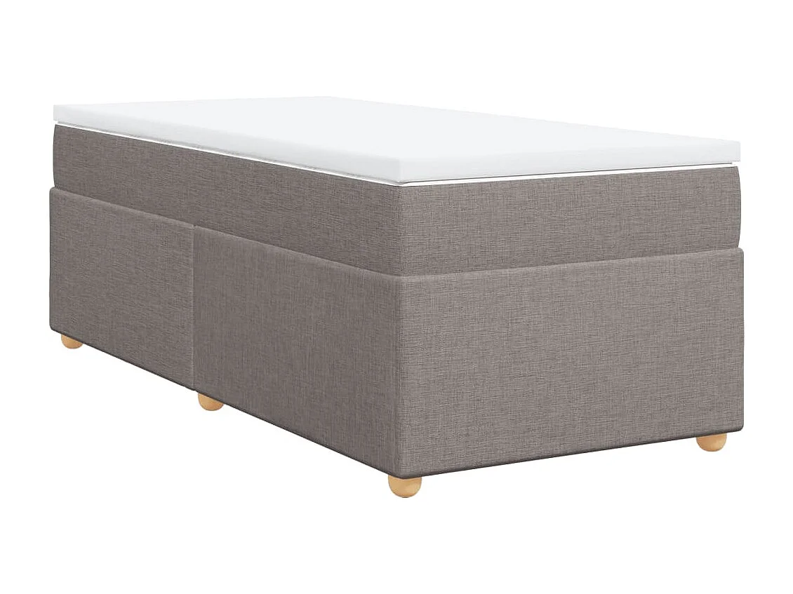 Sommier à lattes de lit avec matelas Taupe 80x200 cm Tissu