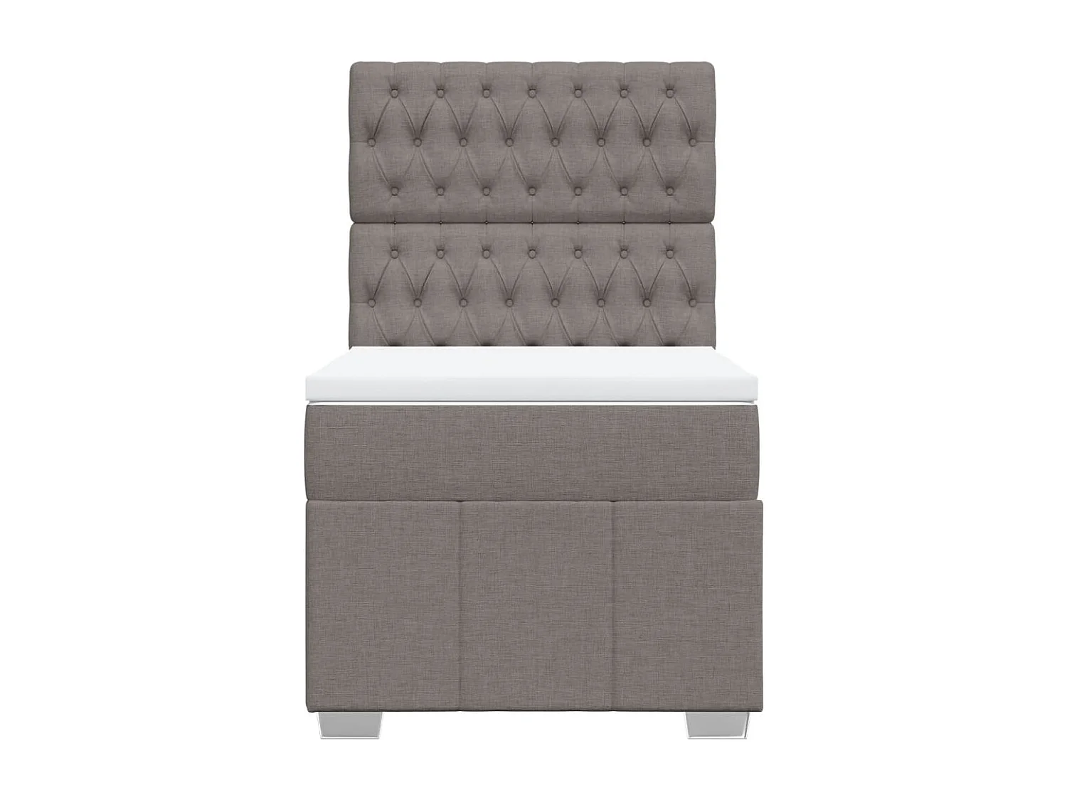 Sommier à lattes de lit avec matelas Taupe 80x200 cm Tissu