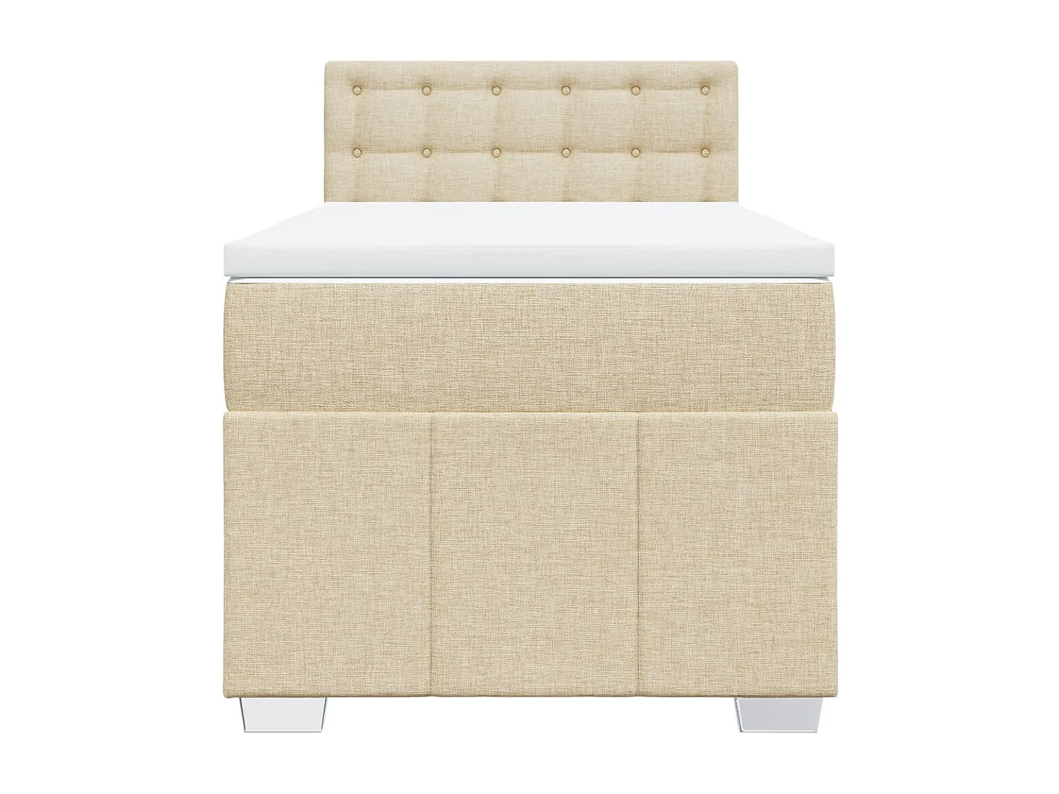 Cama com molas/colchão 80x200 cm tecido cor crème