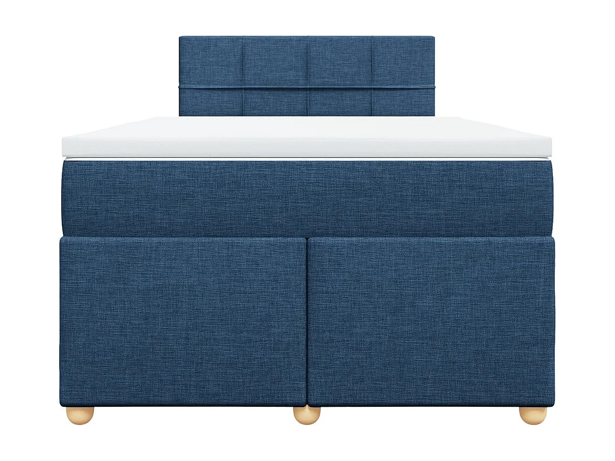 Boxspring met matras stof blauw 120x190 cm
