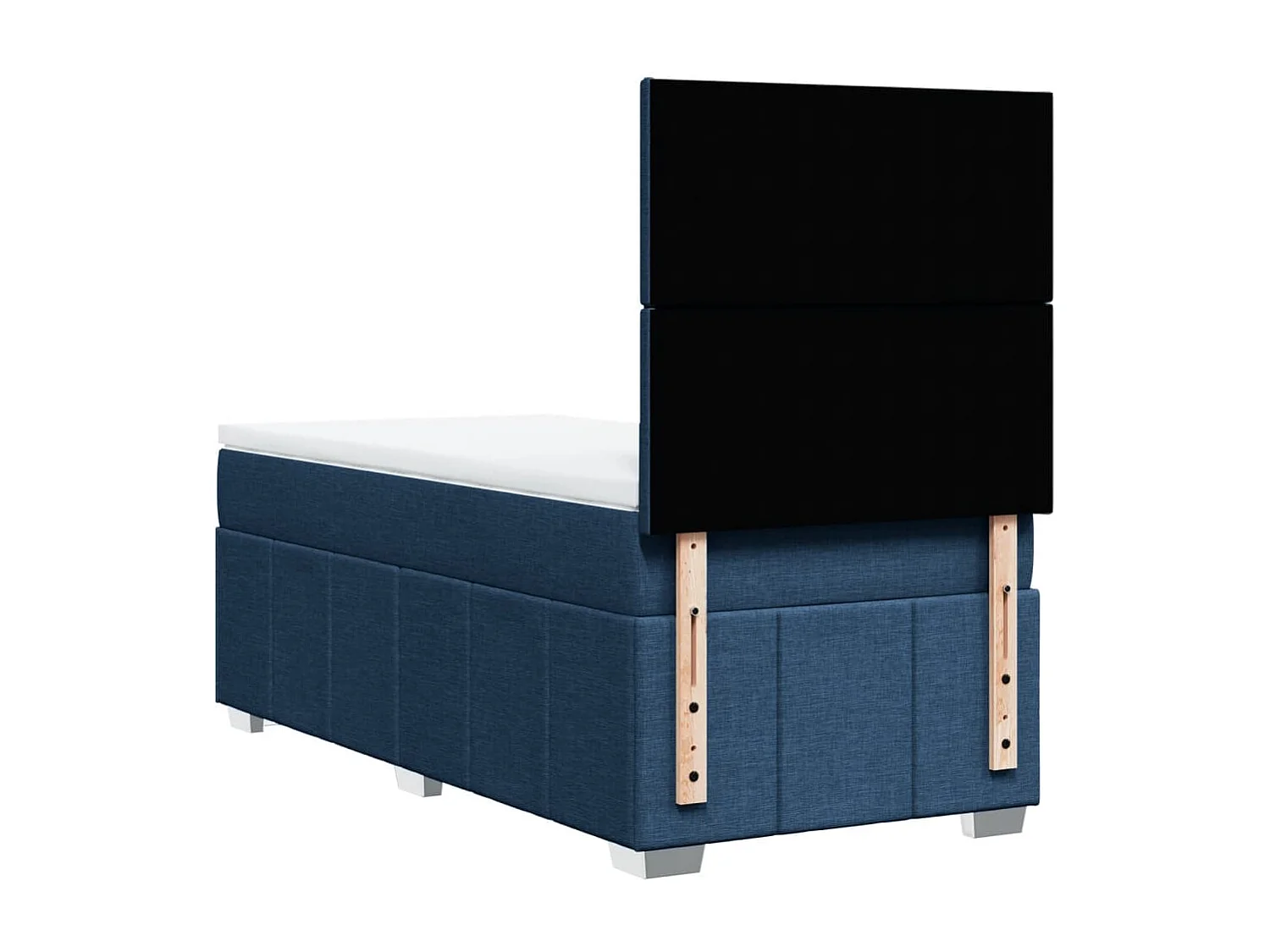 Sommier à lattes de lit avec matelas Bleu 80x200 cm Tissu