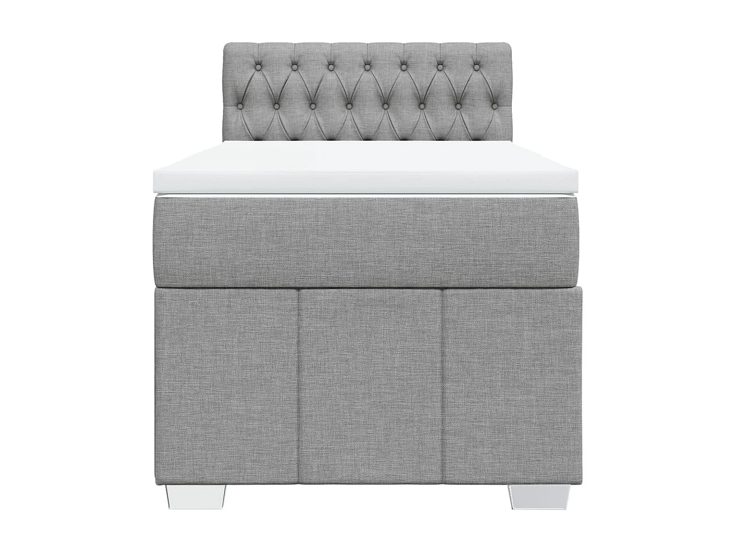 Sommier à lattes de lit avec matelas gris clair 80x200 cm tissu