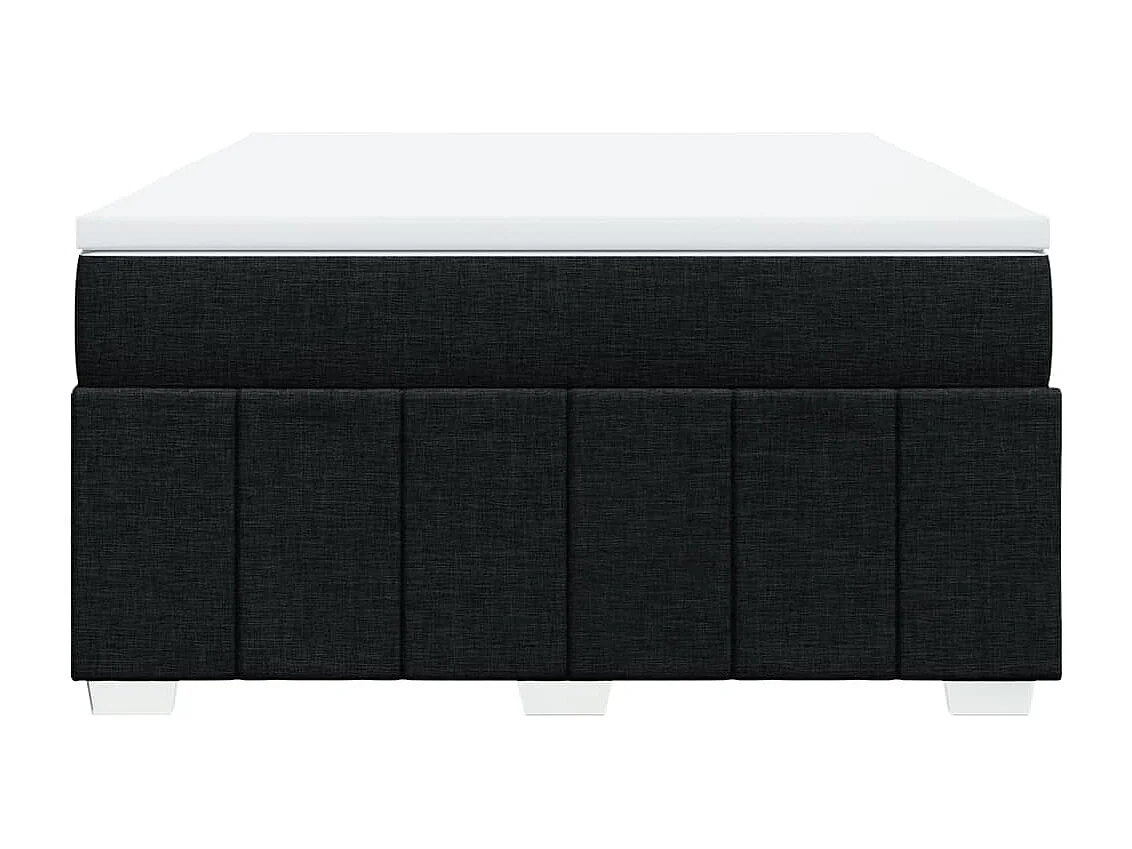 Boxspring met matras stof zwart 160x200 cm