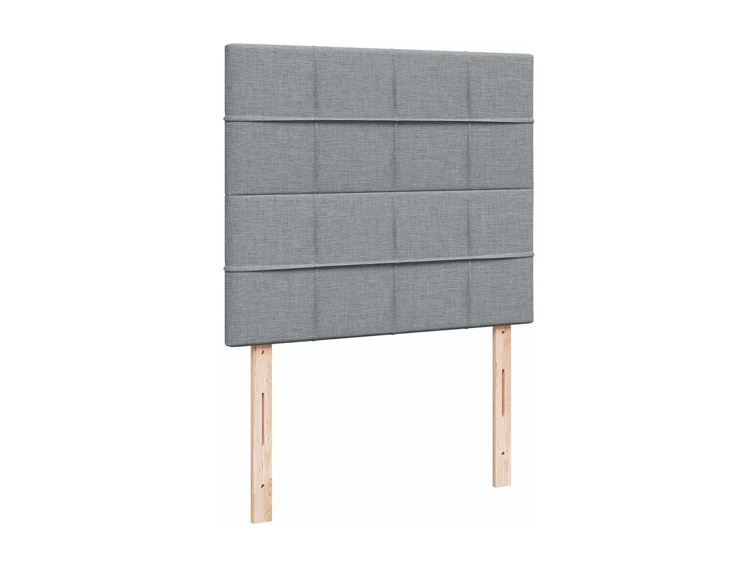 Cama box spring con colchón tela gris claro 120x190 cm