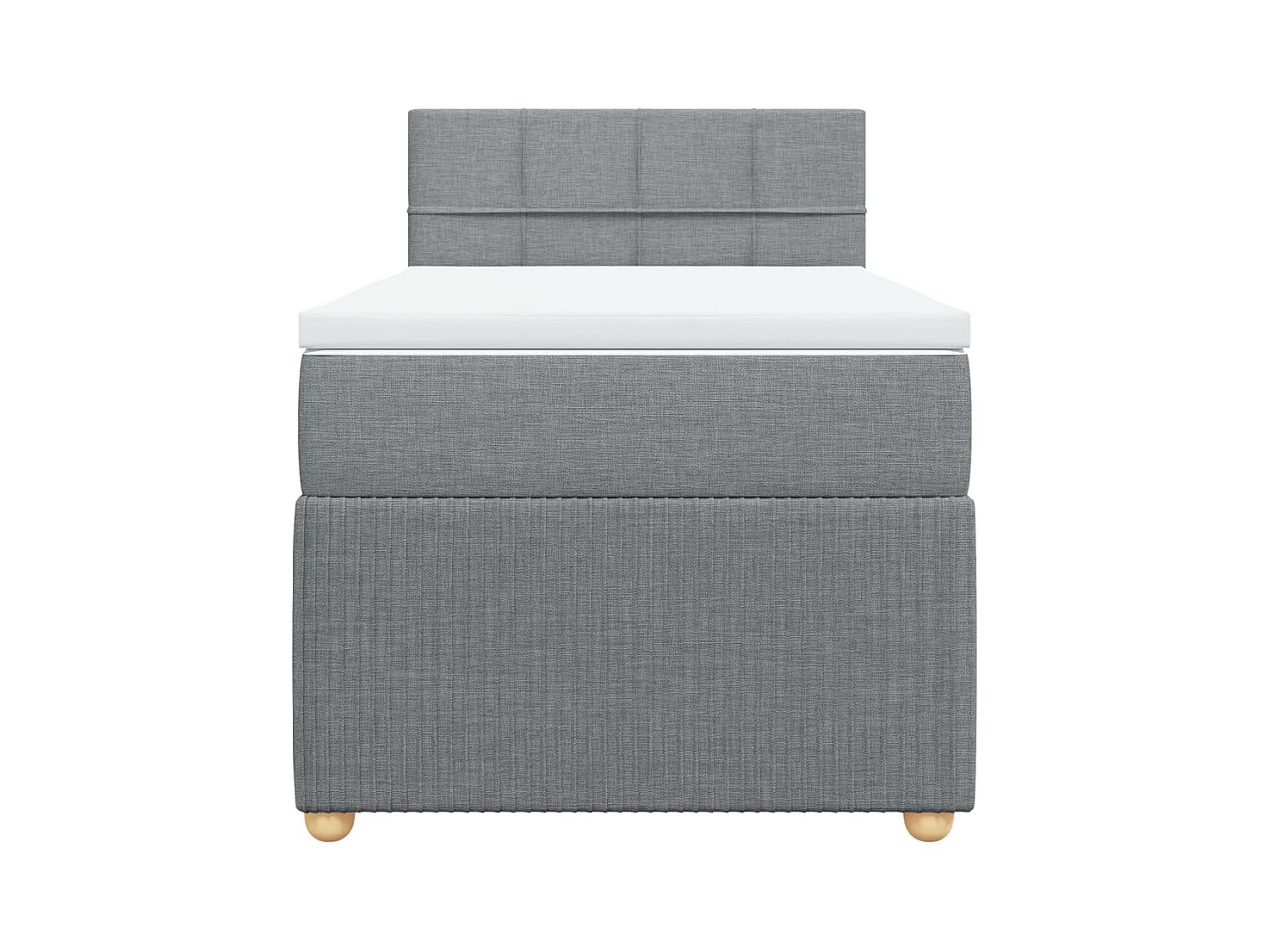 Sommier à lattes de lit et matelas Gris clair 90x190 cm Tissu