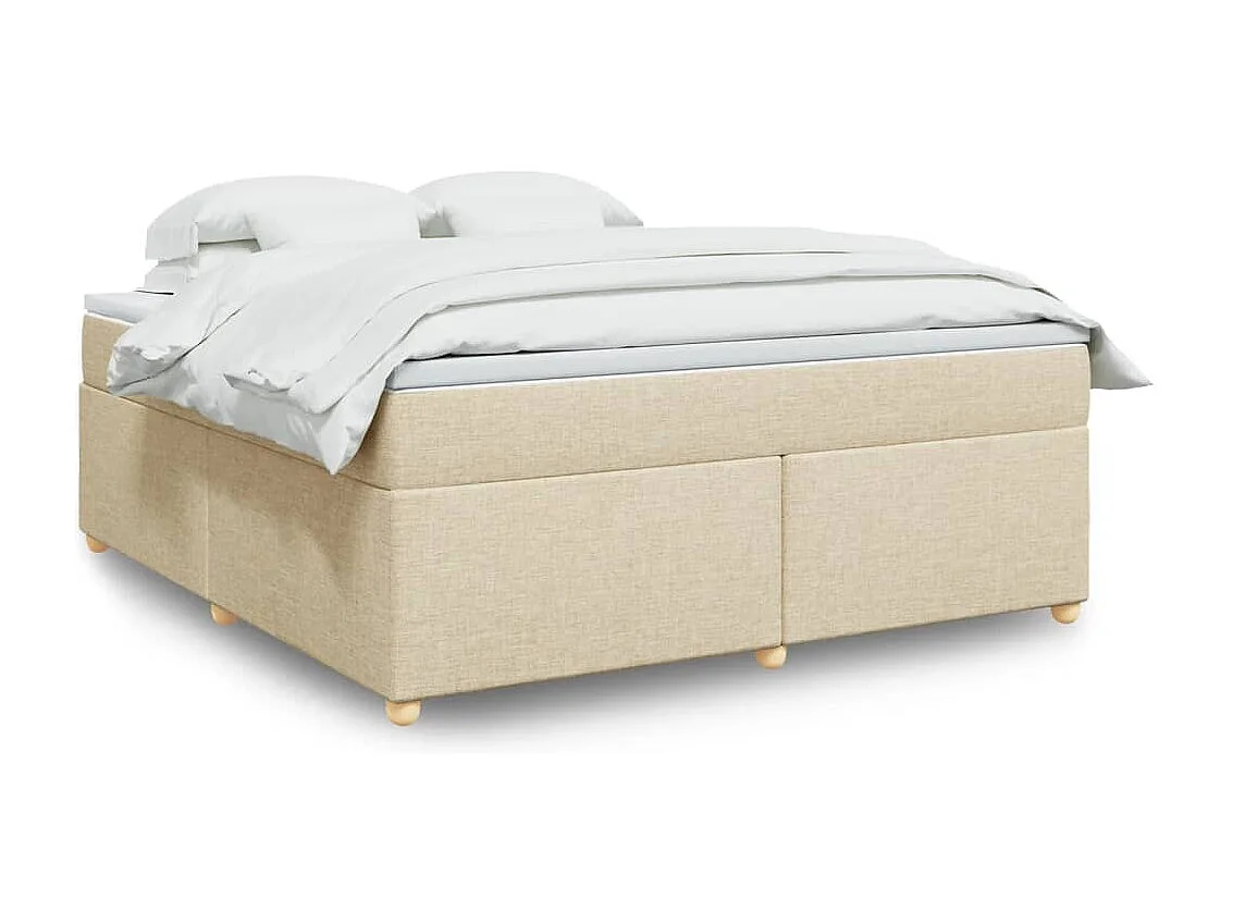 Cama com molas/colchão 180x200 cm tecido cor creme