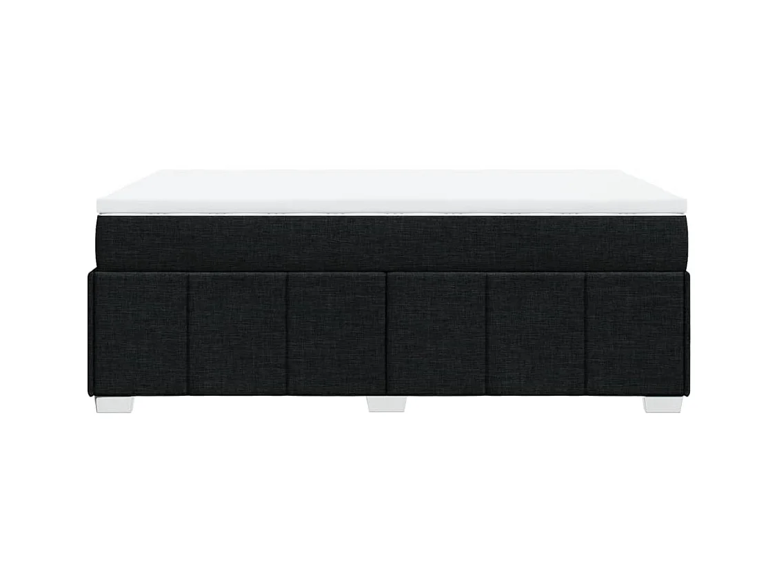 Sommier à lattes de lit avec matelas Noir 120x200 cm Tissu