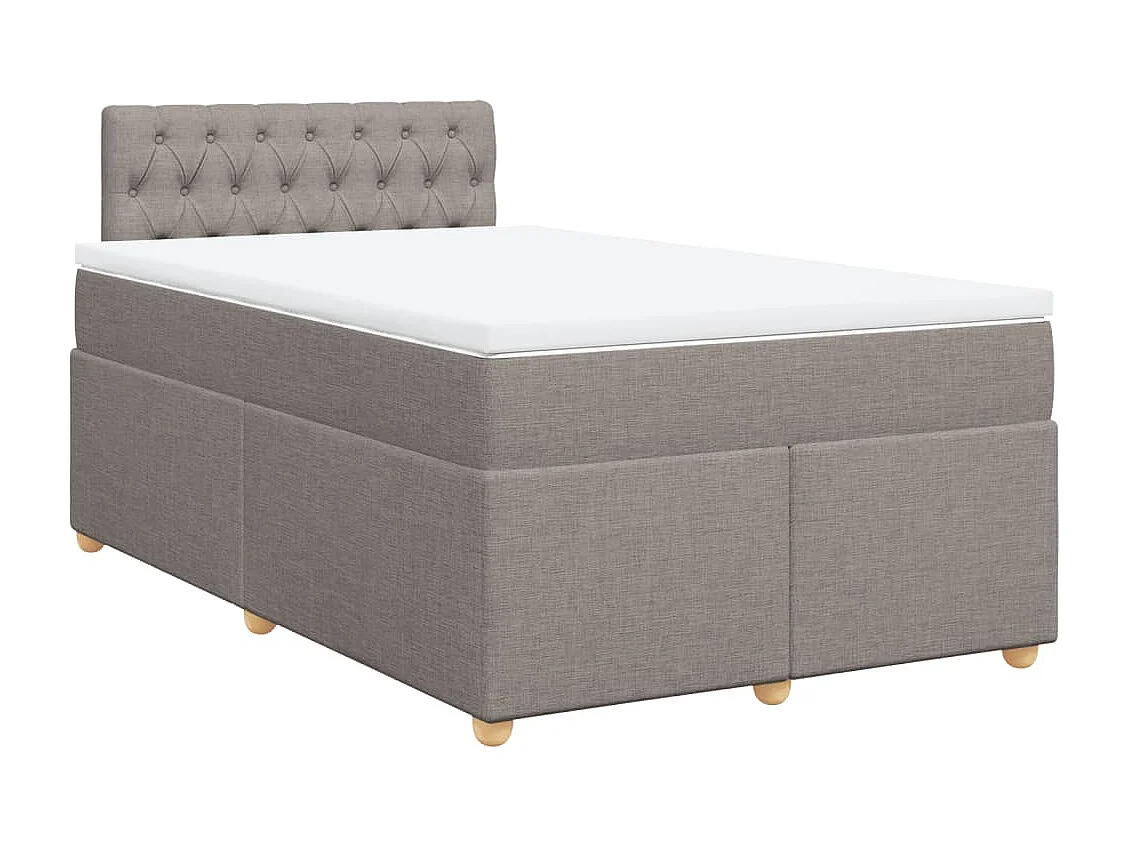 Sommier à lattes de lit avec matelas taupe 120x190 cm tissu