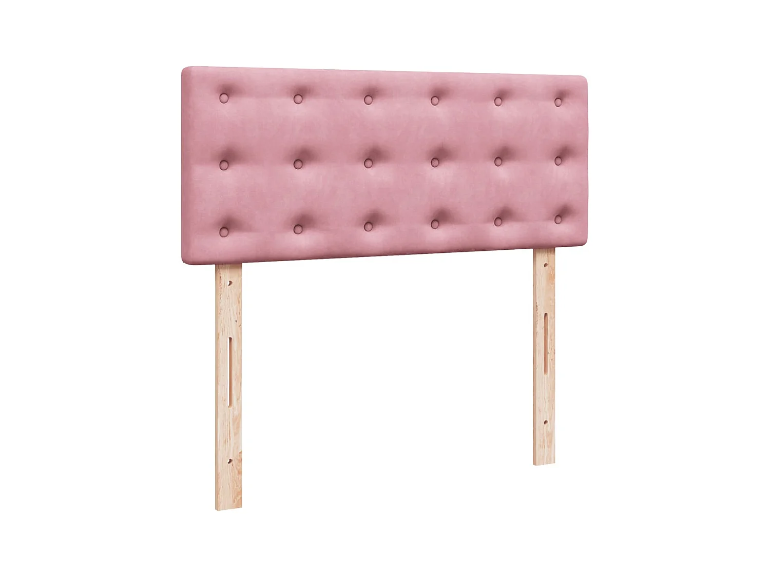 Sommier à lattes de lit avec matelas rose 120x190 cm velours