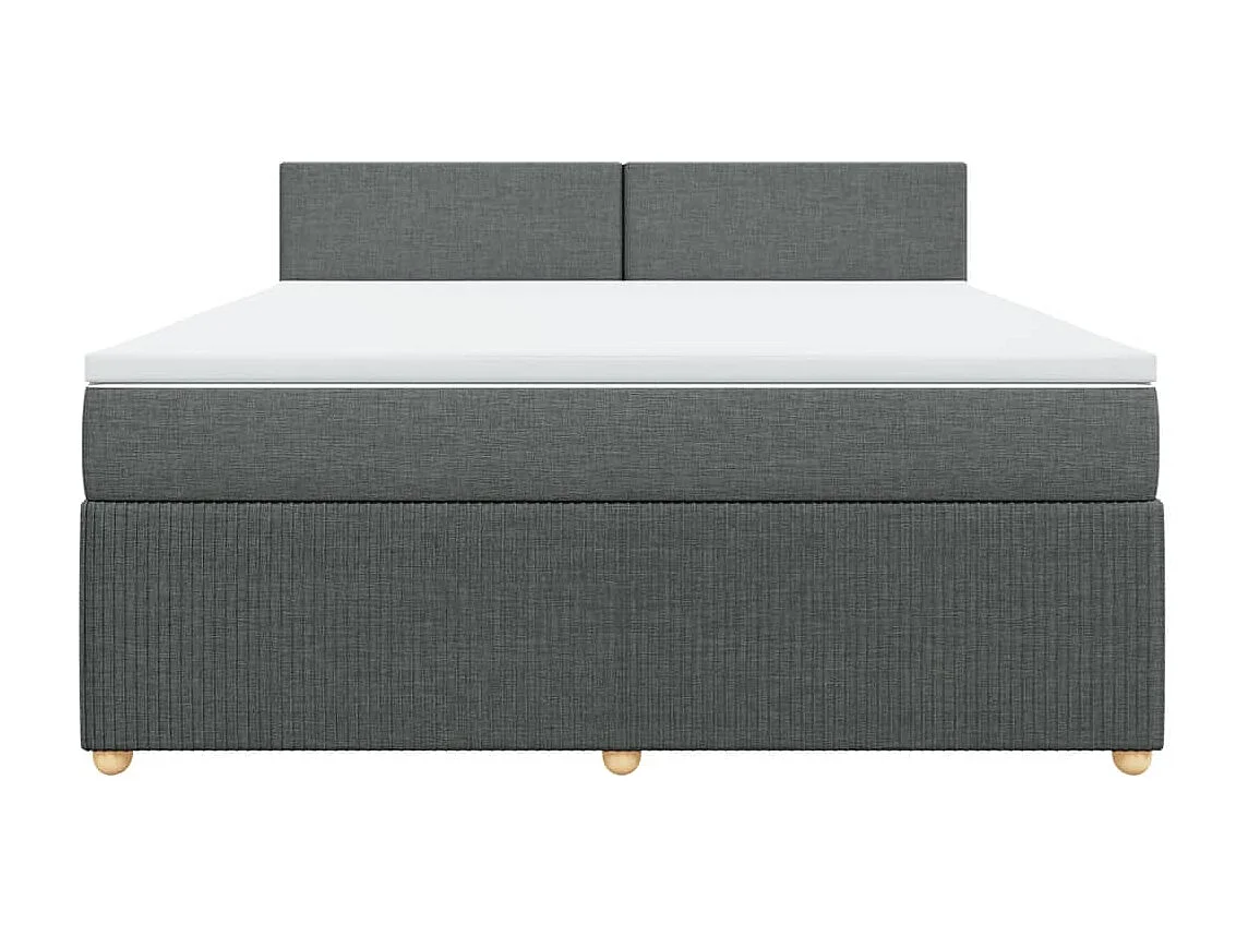 Cama com molas/colchão 180x200 cm tecido cinzento-escuro