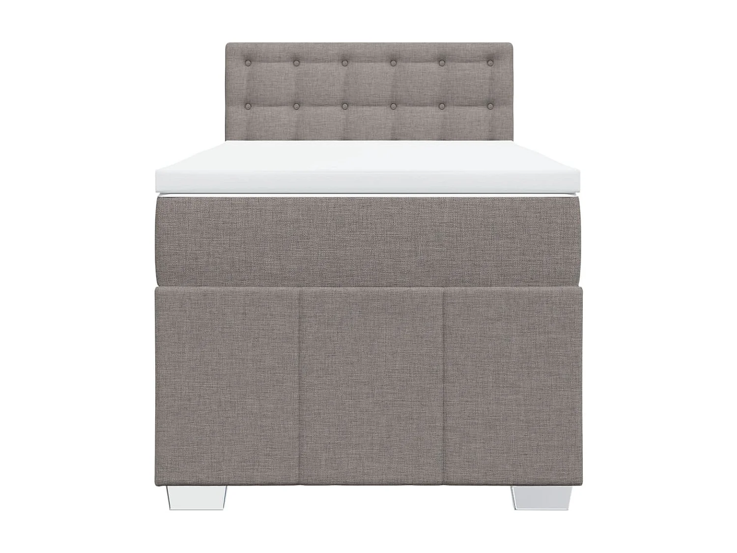 Boxspring met matras stof taupe 80x200 cm