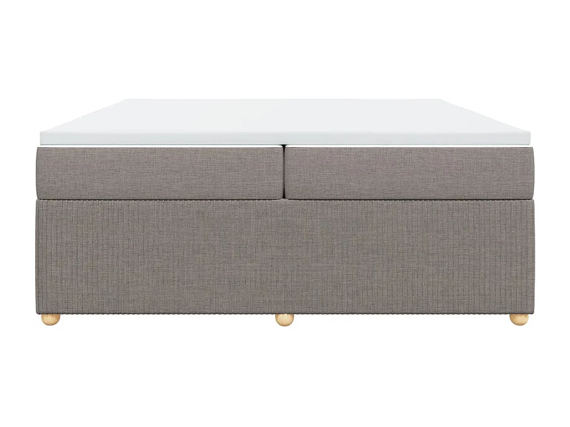 Sommier à lattes de lit avec matelas Taupe 200x200 cm Tissu