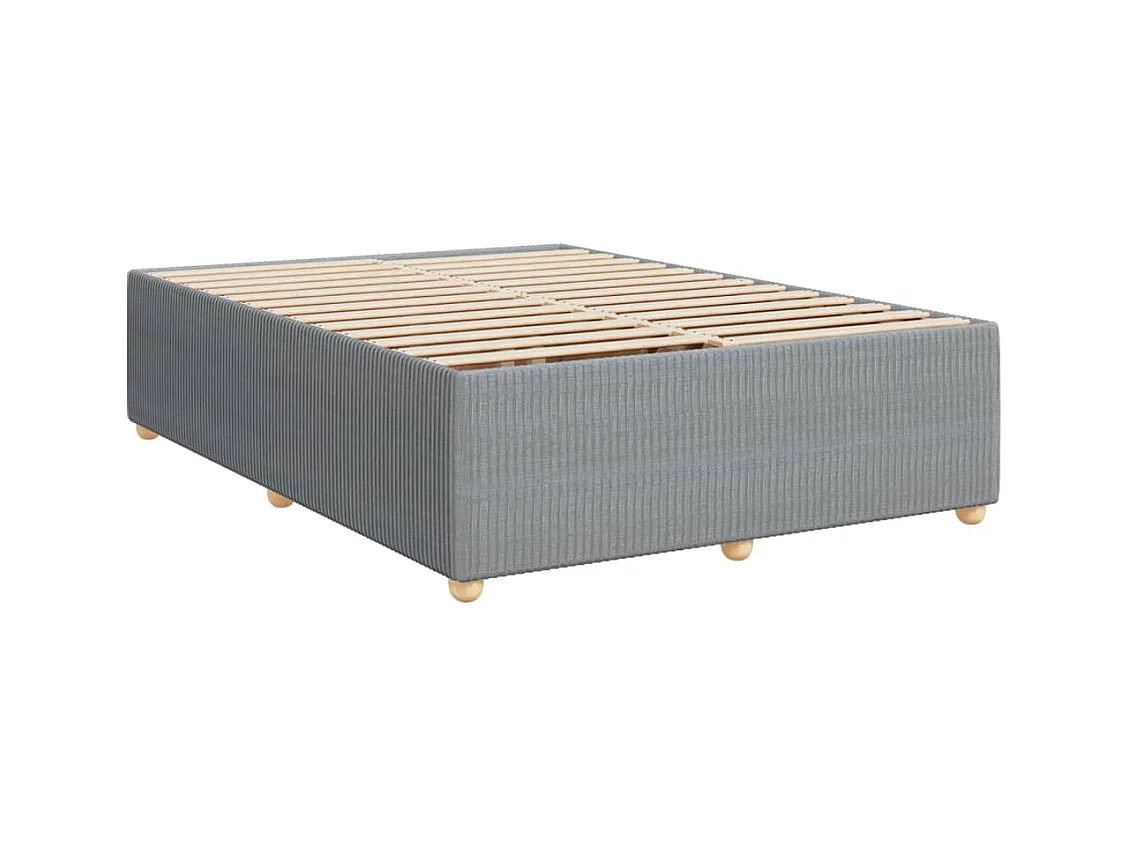 Sommier à lattes de lit avec matelas Gris clair 140x190cm Tissu