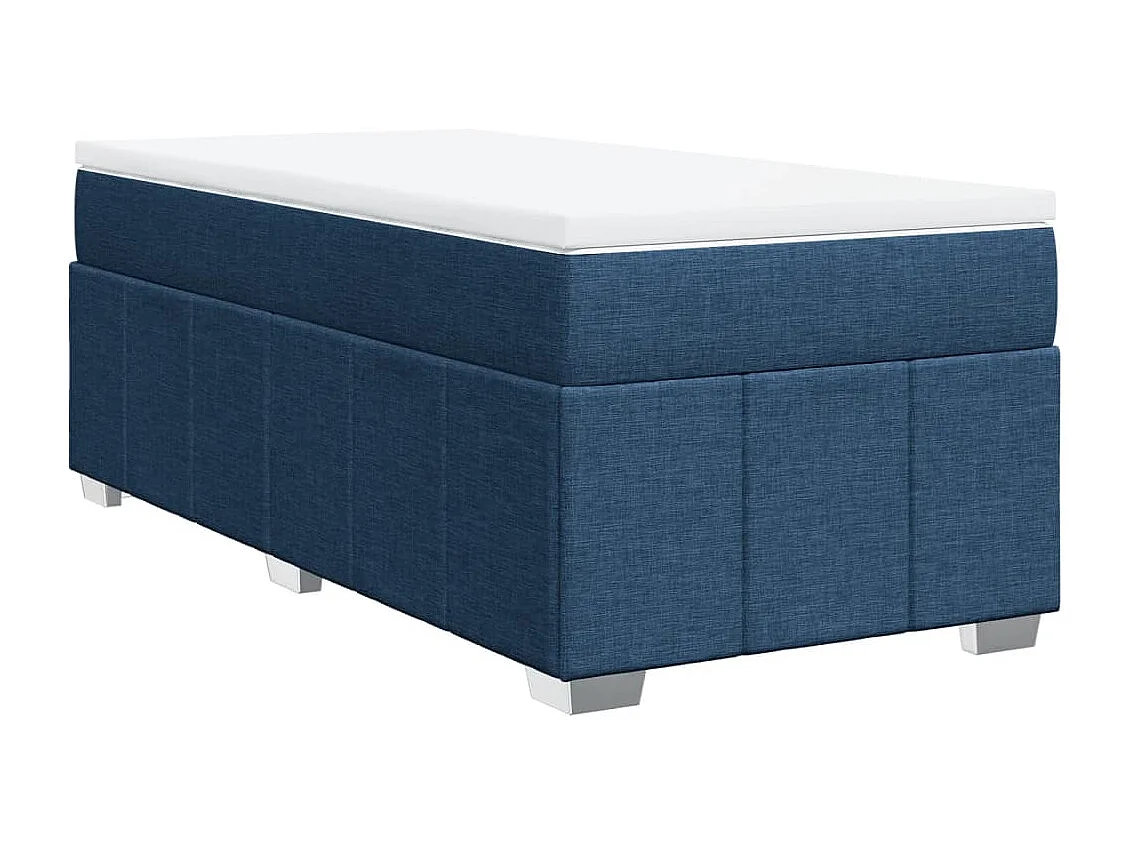 Boxspring met matras stof blauw 80x200 cm