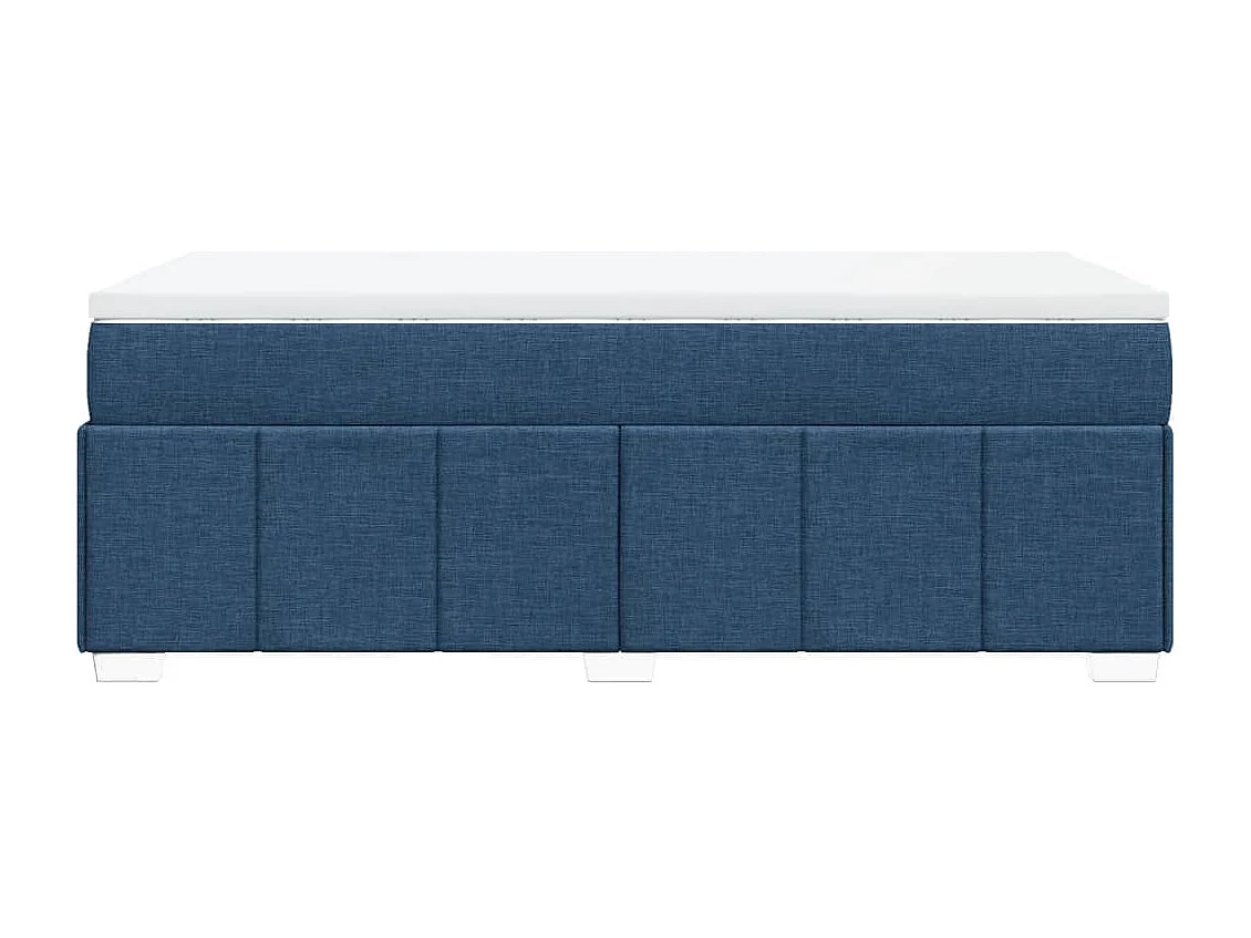 Boxspring met matras stof blauw 80x200 cm