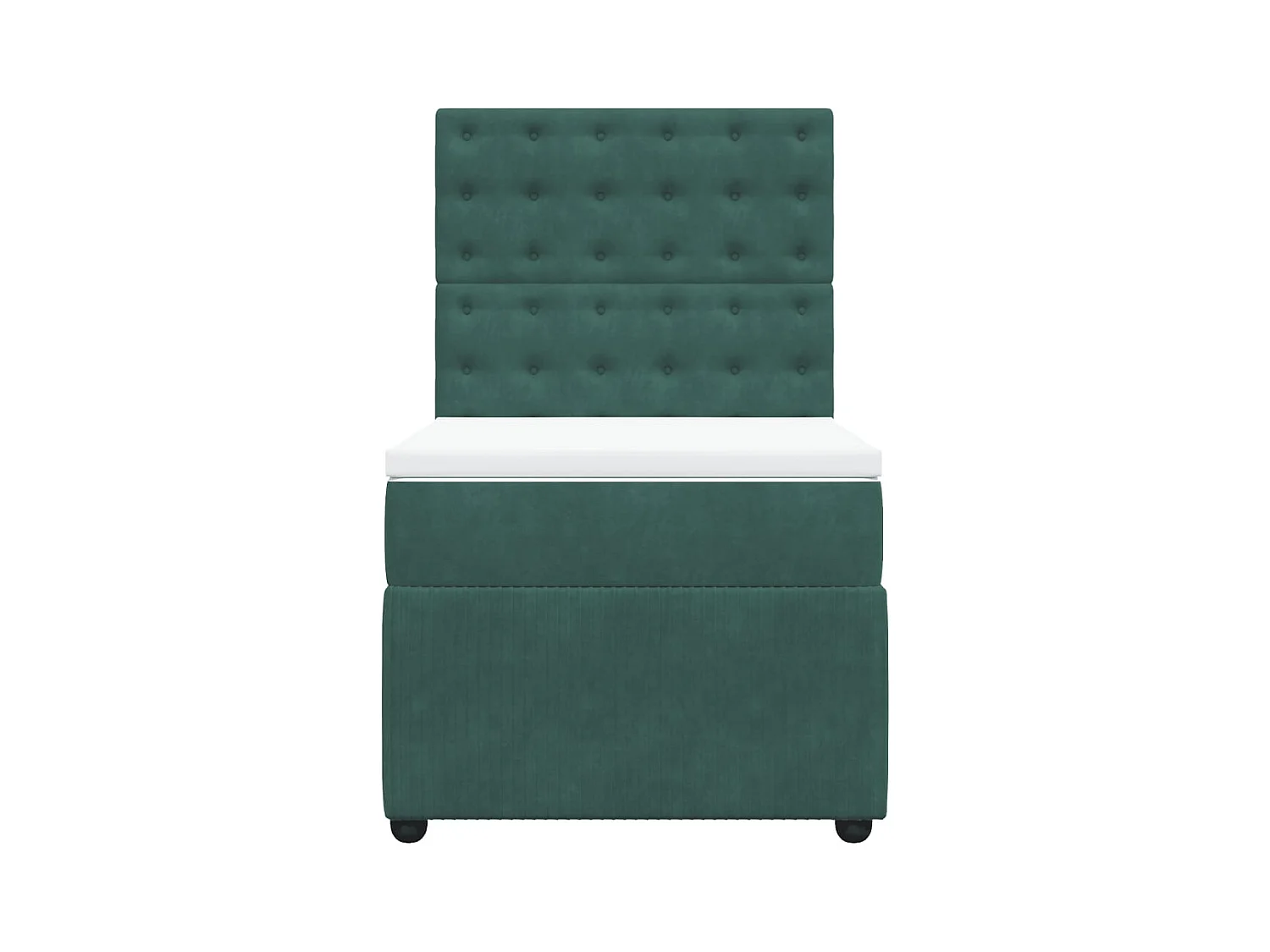 Sommier à lattes de lit avec matelas Vert foncé 90x190 cm