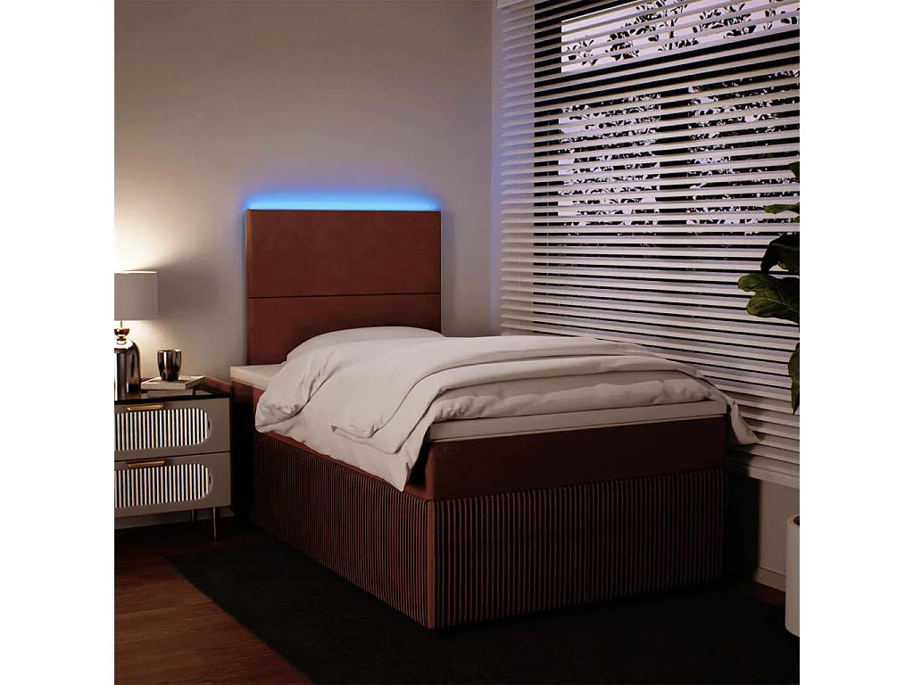 Sommier à lattes de lit avec matelas Rose 120x200 cm Velours