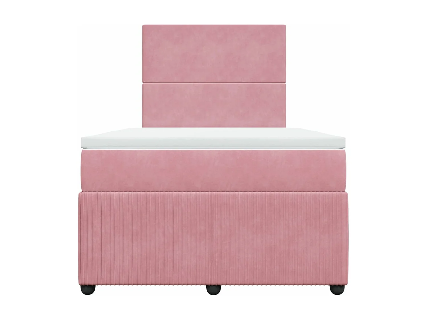 Sommier à lattes de lit avec matelas Rose 120x200 cm Velours