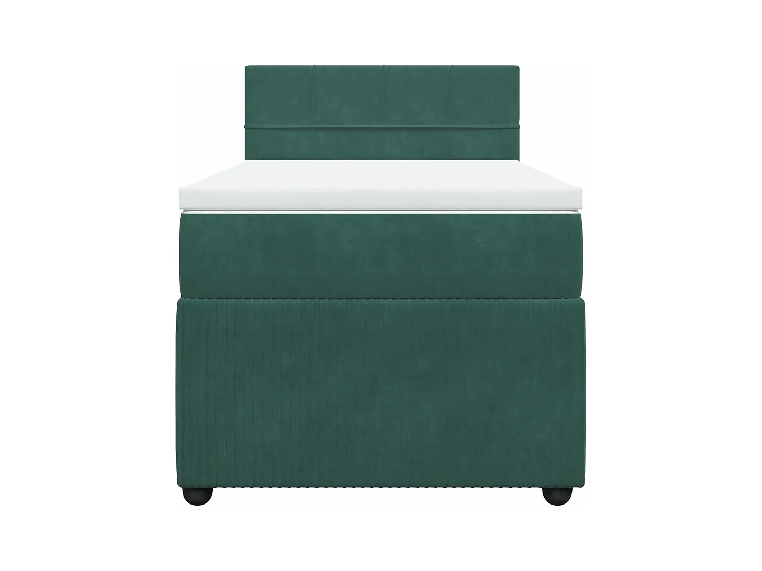 Sommier à lattes de lit avec matelas Vert foncé 90x200 cm