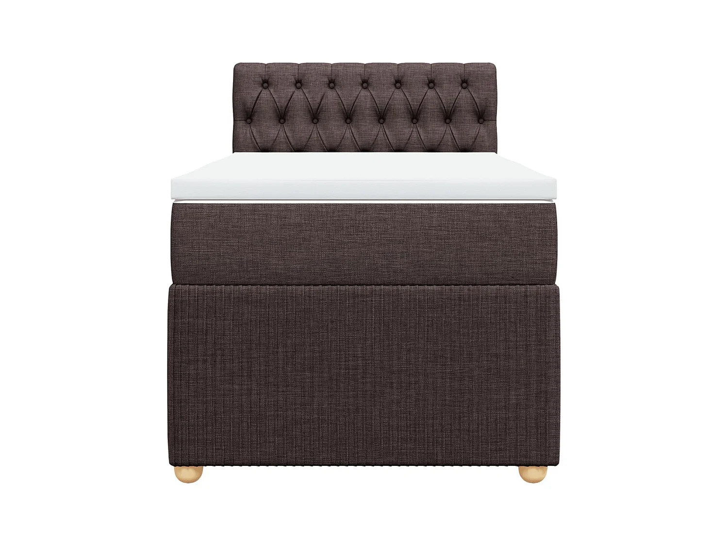 Sommier à lattes de lit avec matelas Marron foncé 80x200 cm