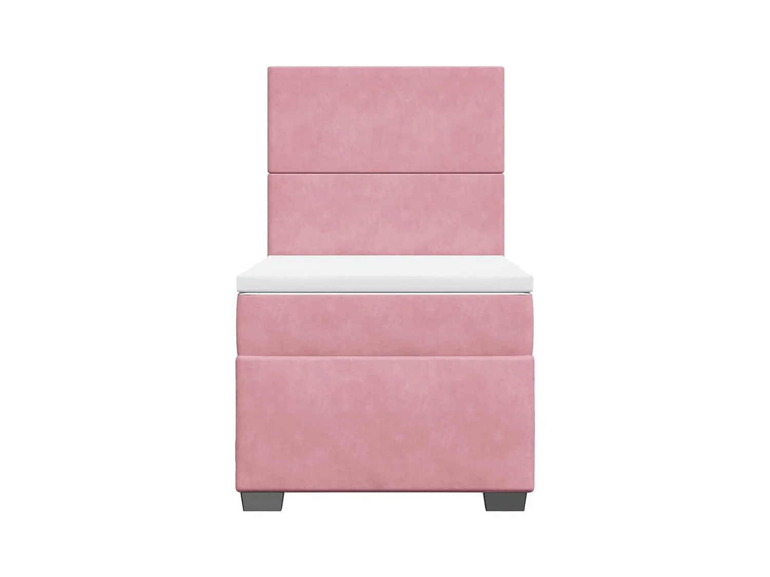 Sommier à lattes de lit avec matelas Rose 90x200 cm Velours