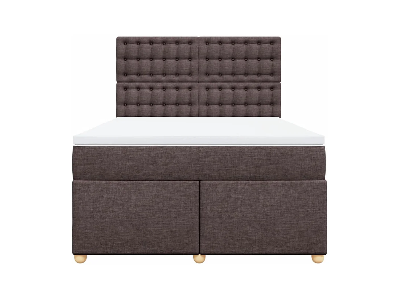 Sommier à lattes de lit avec matelas Marron foncé 140x190 cm