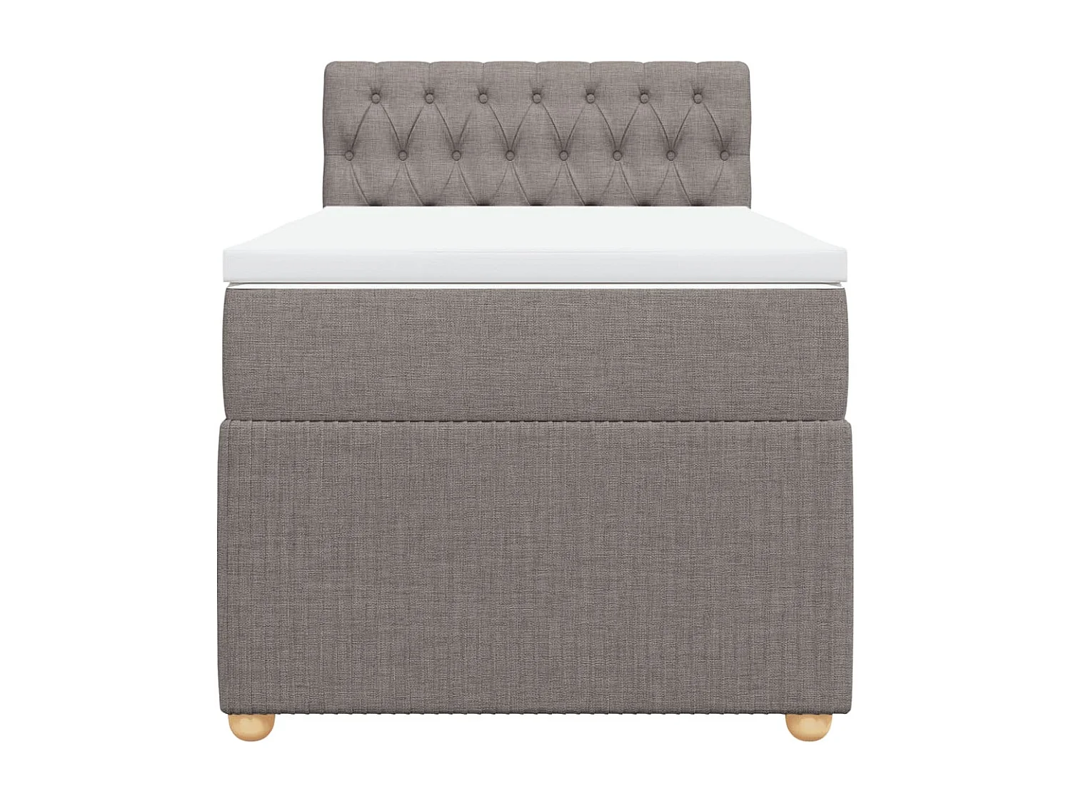 Sommier à lattes de lit avec matelas Taupe 90x190 cm Tissu