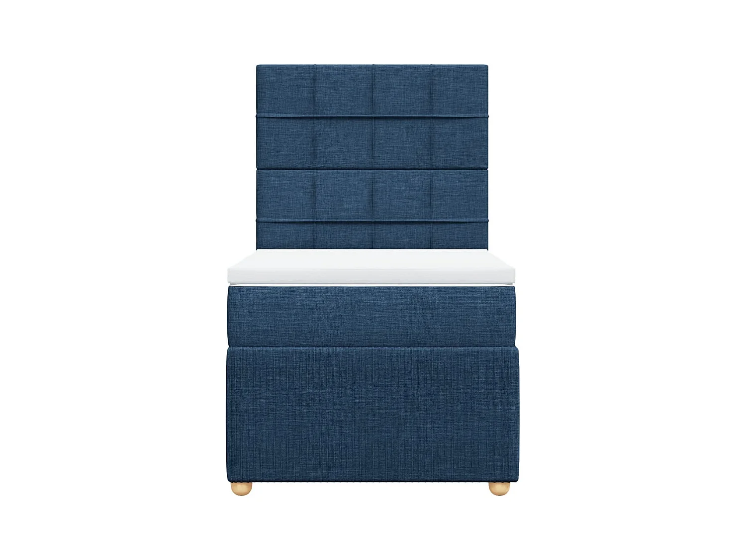 Cama com molas/colchão 100x200 cm tecido azul