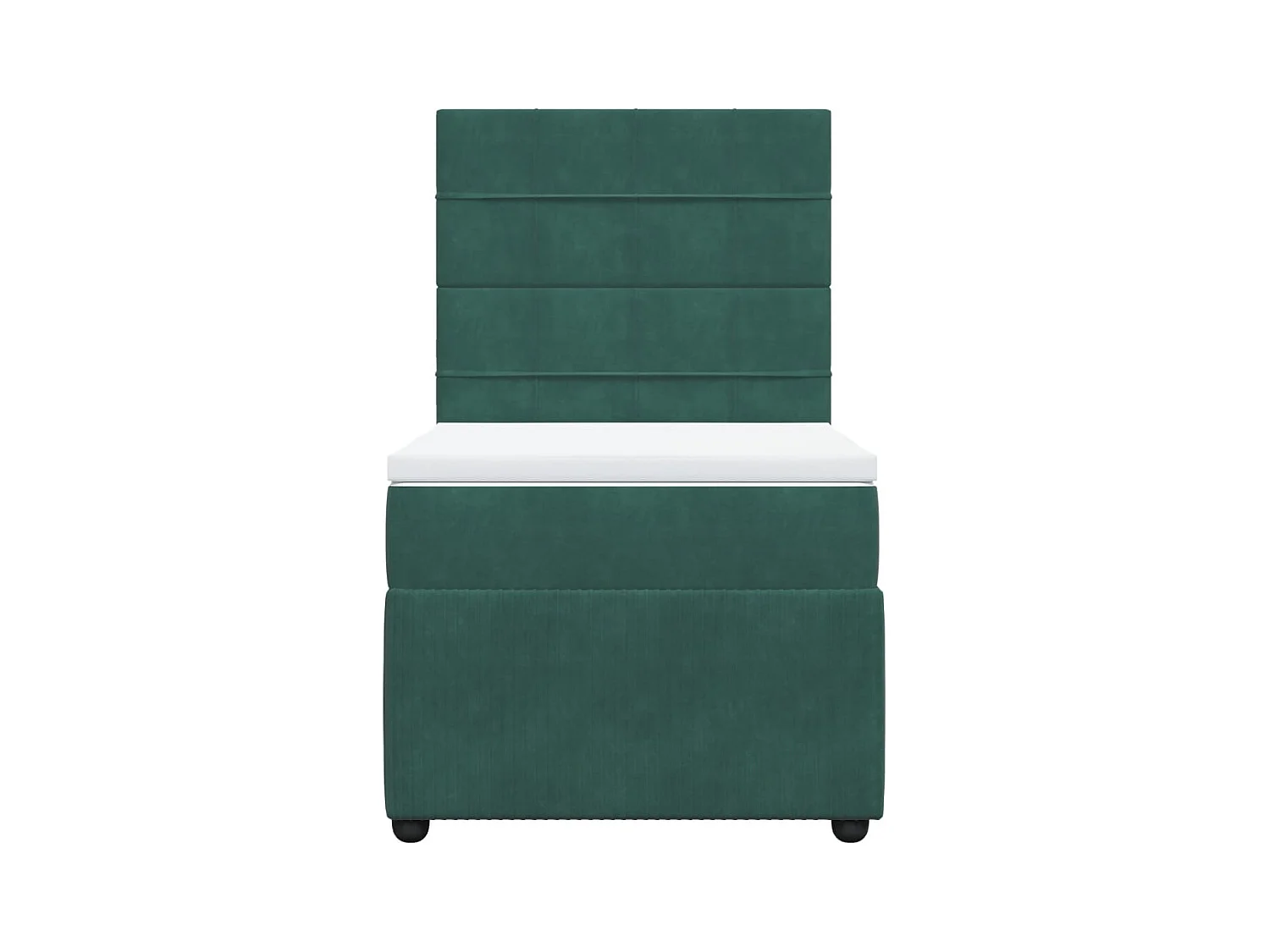 Sommier à lattes de lit avec matelas Vert foncé 90x200 cm