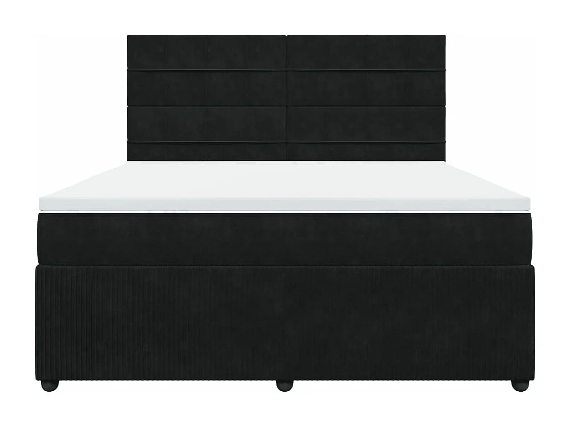 Cama com molas/colchão 180x200 cm veludo preto