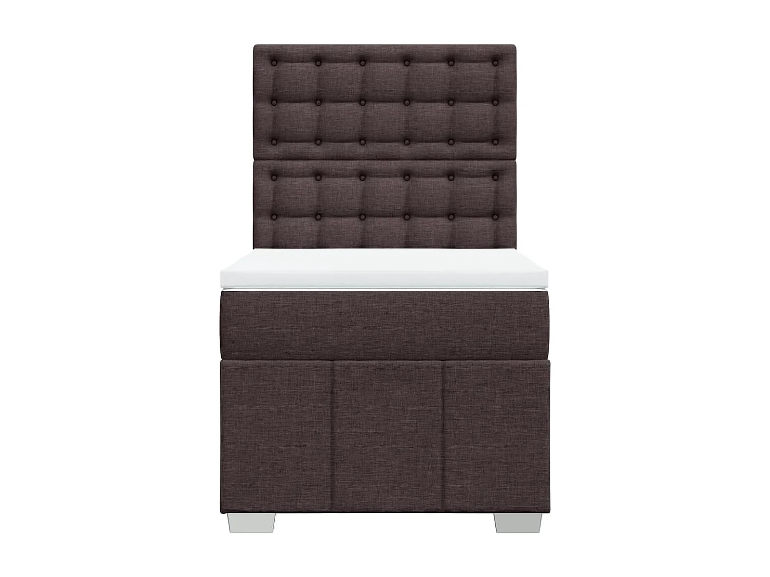 Boxspring met matras stof donkerbruin 80x200 cm