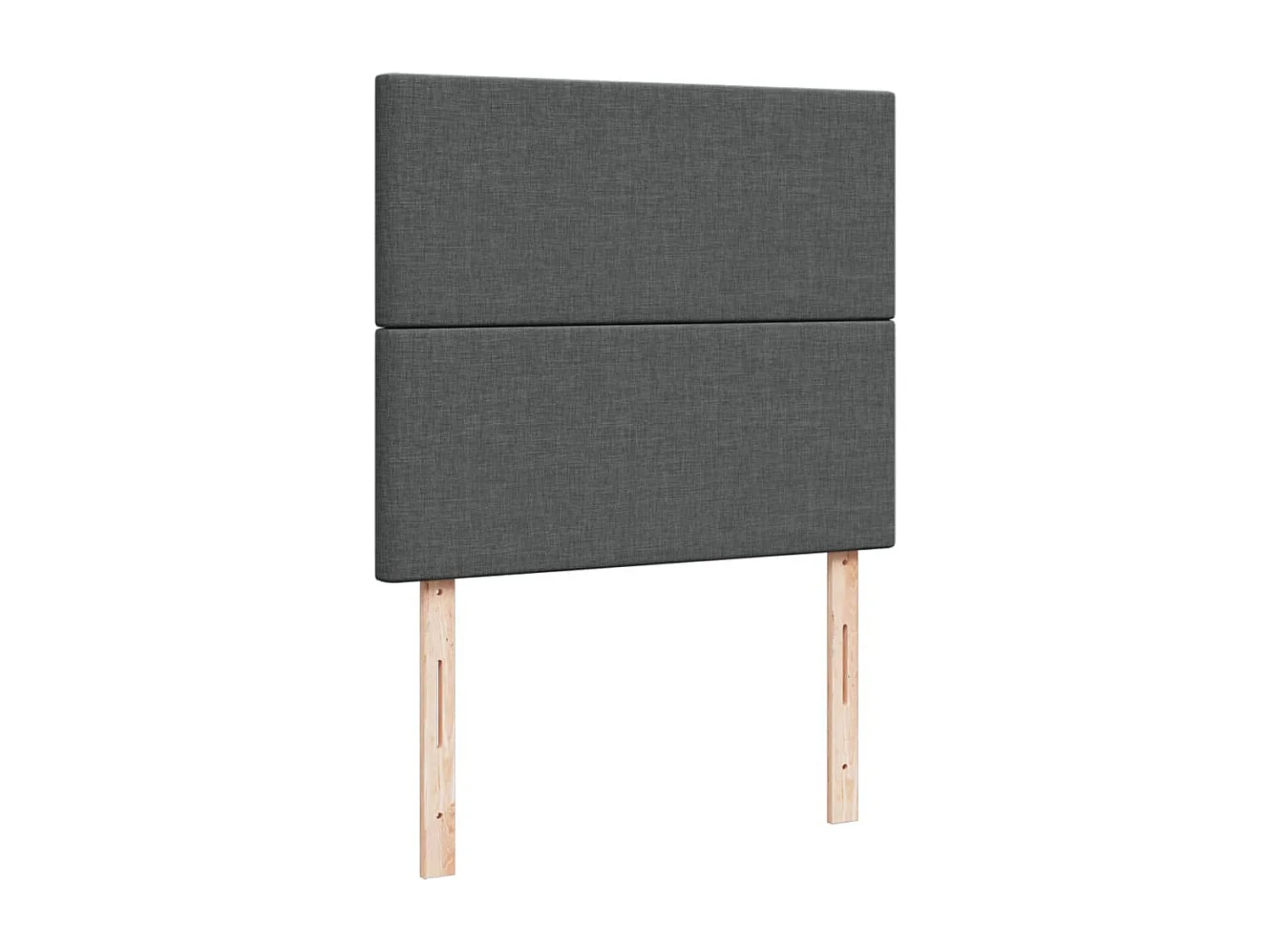 Sommier à lattes de lit avec matelas gris foncé 120x190cm tissu