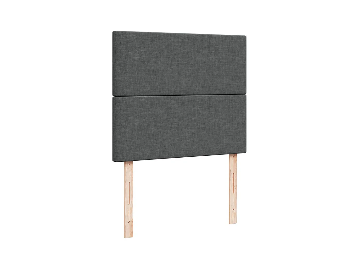 Sommier à lattes de lit avec matelas gris foncé 120x190cm tissu
