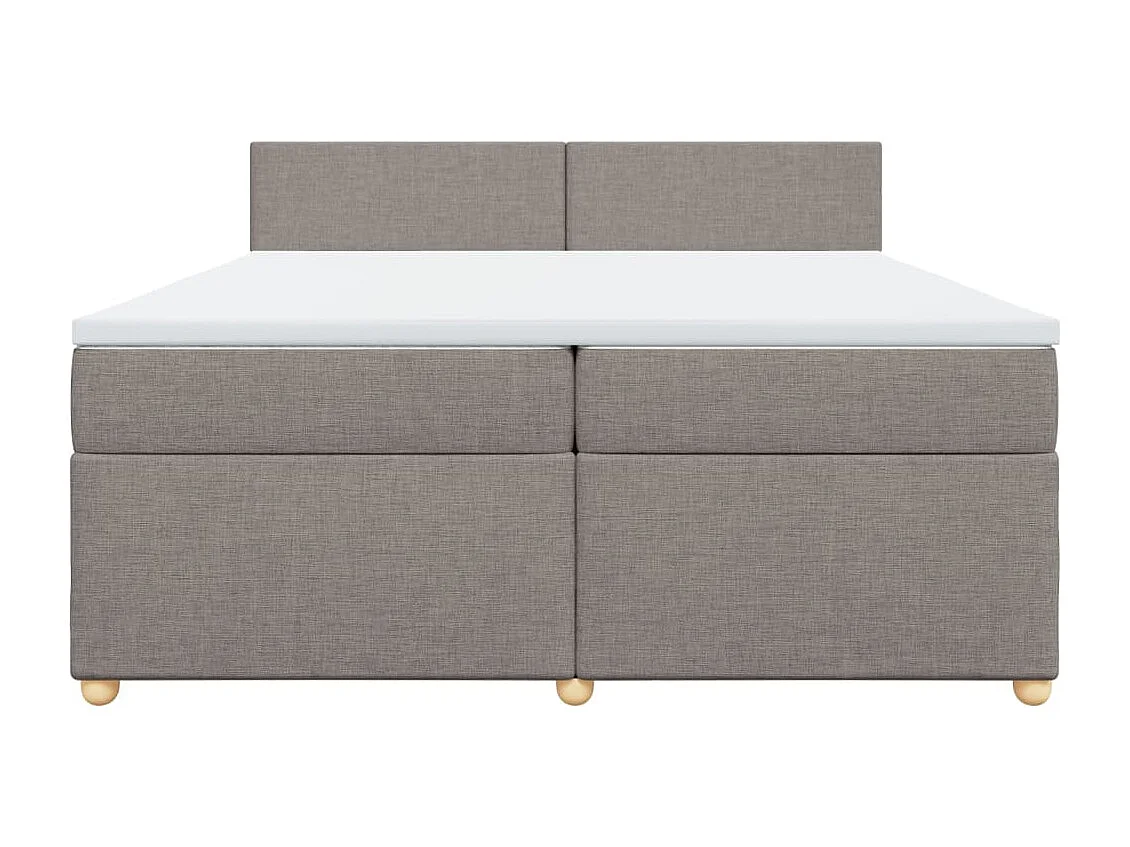 Sommier à lattes de lit avec matelas Taupe 200x200 cm Tissu