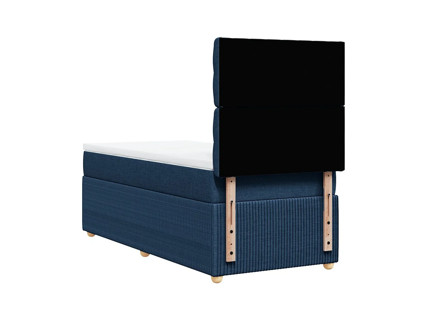 Boxspring met matras stof blauw 100x200 cm